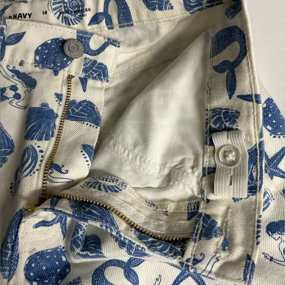 Old Navy High-Waisted Baggy Wide-Leg Girl Jeans size 14 R
